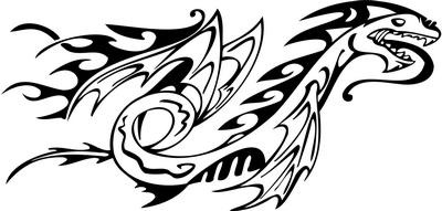 Tribal Dragon Sticker 187