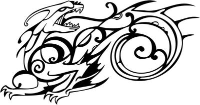 Tribal Dragon Sticker 188