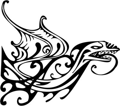 Tribal Dragon Sticker 191