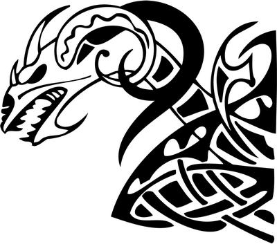 Tribal Dragon Sticker 193