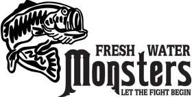 Fresh Water Monsters Let the Fight Begin Bass Sticker 2