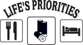 Life's Priorities Eat Shotgun Shells Sleep Sticker