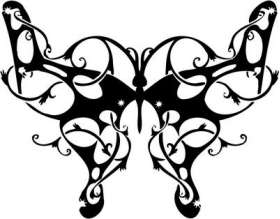 Tribal Butterfly Sticker 156