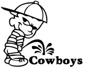 Pee On Cowboys Sticker