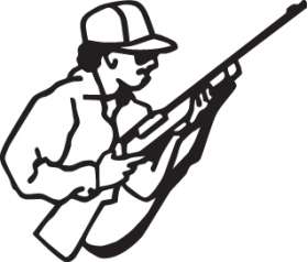 Man Shooting Gun Sticker 11