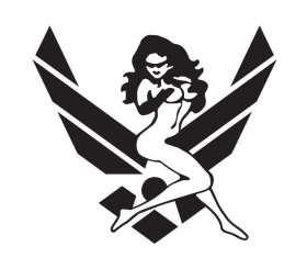 Air Force Girl Sticker