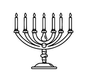 Candelabra Sticker 4254