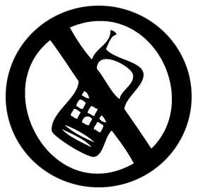 No Phone Zone, No Cell Sticker