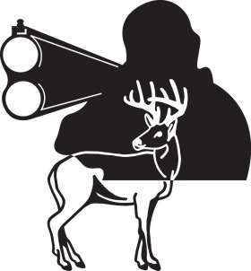 Man Shooting Deer Sticker 5