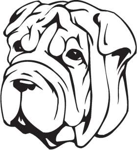 Shar Pei Dog Sticker