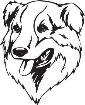 Old Time Farm Shepherd Dog Sticker