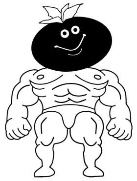 Cartoon Weightlifter Sticker