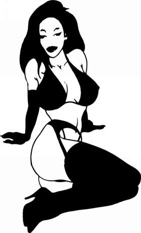 Pinup Girl Sticker 553