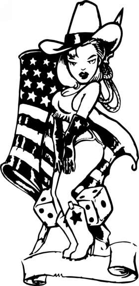 Pinup Girl Sticker 664