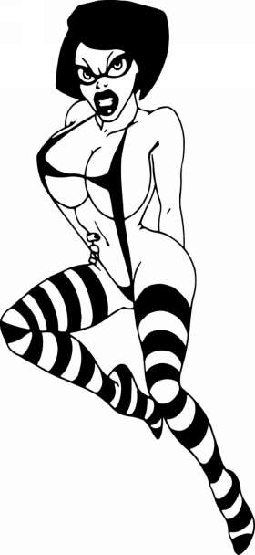 Pinup Girl Sticker 683