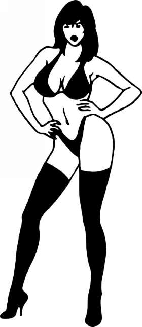 Pinup Girl Sticker 349