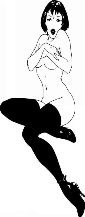 Pinup Girl Sticker 346