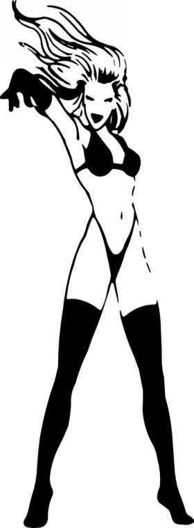 Pinup Girl Sticker 693