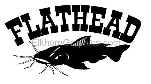Flathead Catfish Fish Sticker Fishing Noodling Vinyl Decal Car Truck Boat