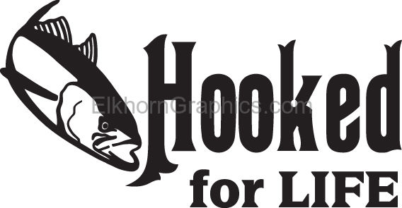 Hooked for Life Tuna Fishing Sticker - Tuna Stickers