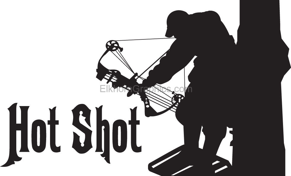 Hot Shot Bowhunter Sticker - Bow Hunting Stickers | Elkhorn Graphics LLC