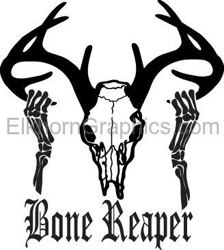 Bone Reaper Deer Skull Sticker - Deer Hunting Stickers | Elkhorn ...