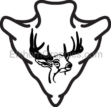 Buck in ArrowHead Sticker - Deer Hunting Stickers | Elkhorn Graphics LLC