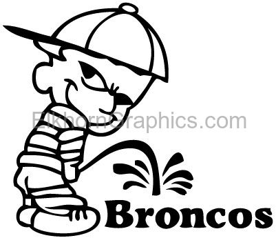 Pee on Denver Broncos Sticker - Pee On Stickers