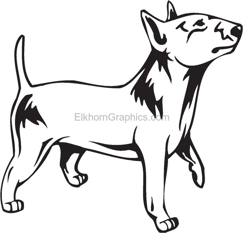 Bull Terrier (Miniature) Dog Sticker - Dog Stickers and Decals