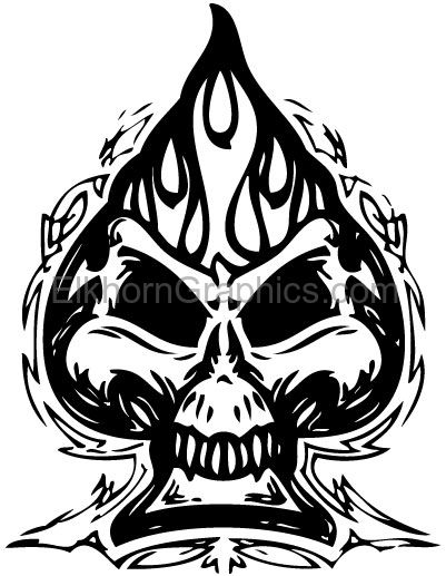Skull 105 Sticker - Skull Stickers | Elkhorn Graphics LLC